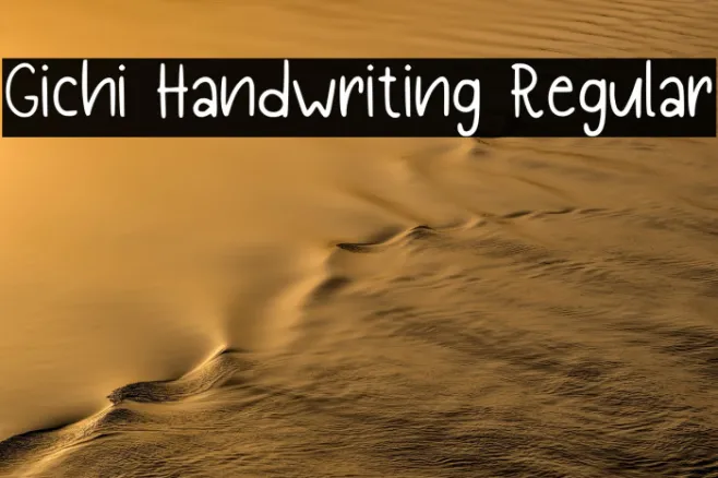 Gichi Handwriting Regular Example 3