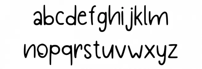 Gichi Handwriting Regular Fuentes MINÚSCULAS