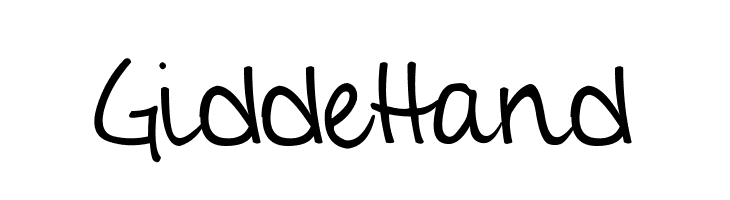 GiddeHand  Frei Schriftart Herunterladen