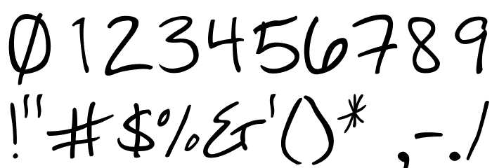 GiddeHand Font OTHER CHARS