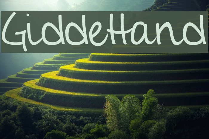 GiddeHand Font examples