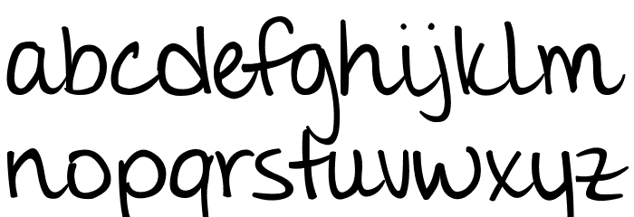 GiddeHand Font LOWERCASE