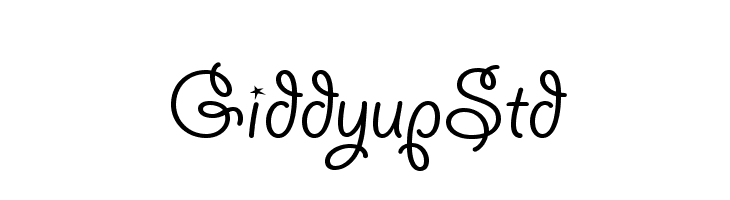 GiddyupStd Font