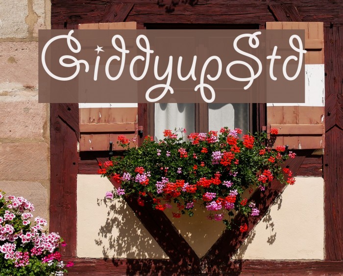 GiddyupStd Fonte examples