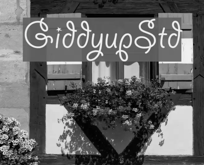GiddyupStd Fonte examples