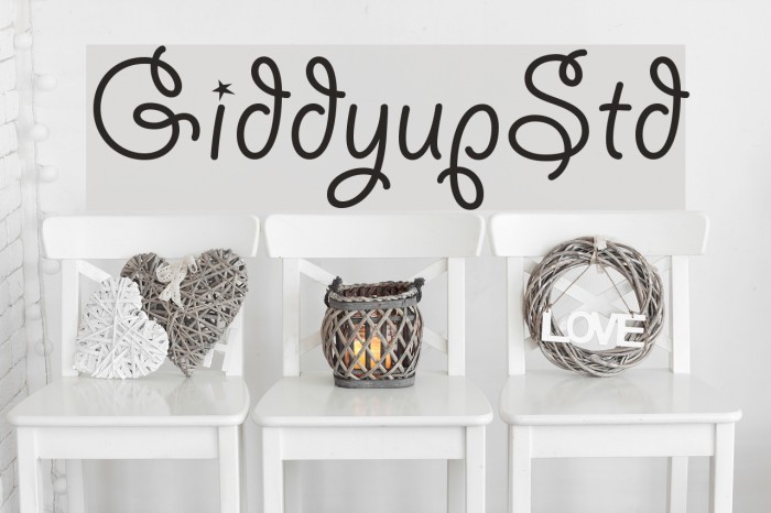 GiddyupStd Fonte examples