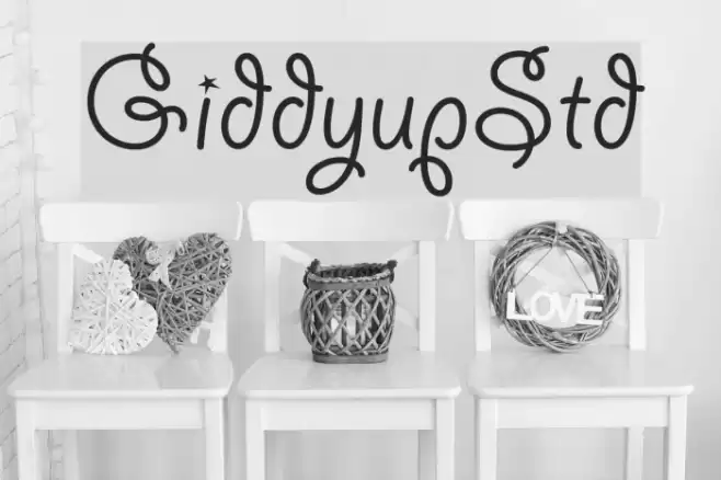 GiddyupStd Fonte examples