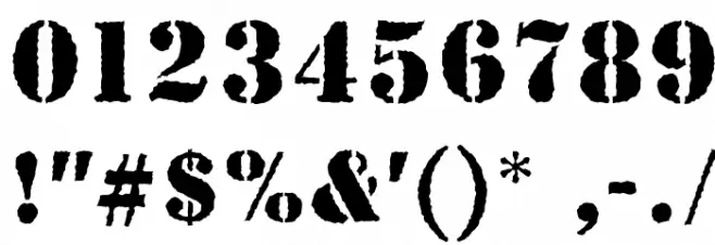 Gideon s Army  Font OTHER CHARS