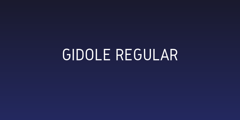 Gidole Regular Social Header