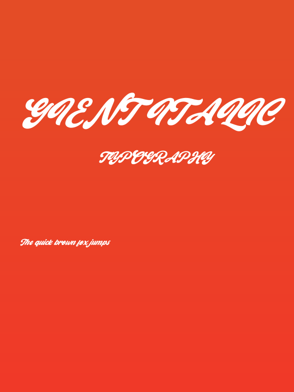Gient Italic Poster