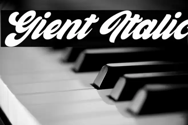 Gient Italic Font examples