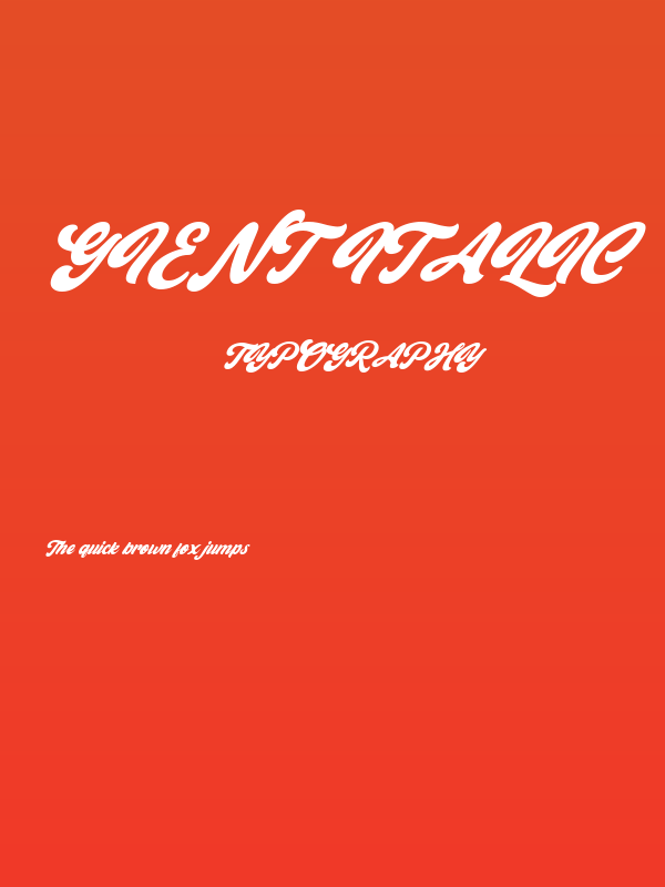 Gient Italic Poster