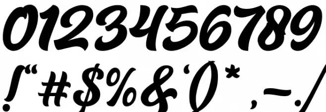 Gient Font OTHER CHARS