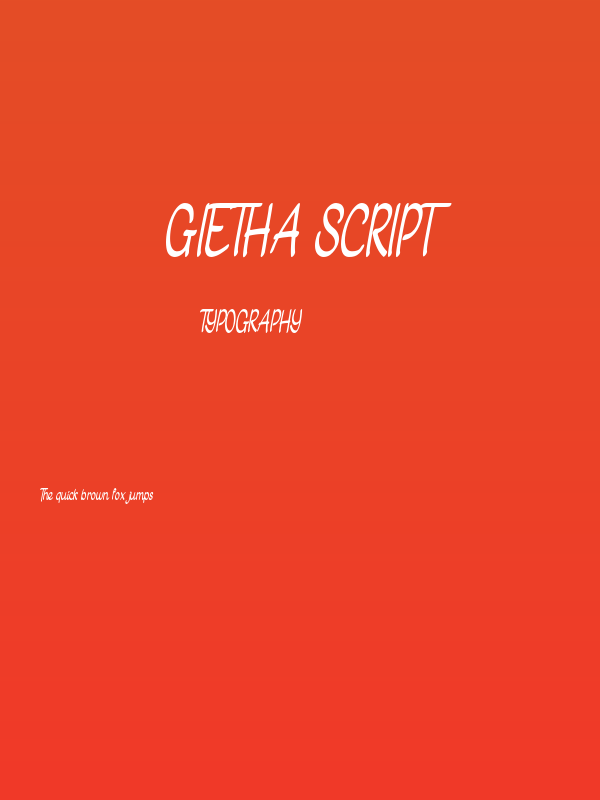 Gietha Script Poster