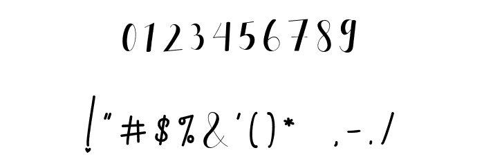 Gietta Font OTHER CHARS