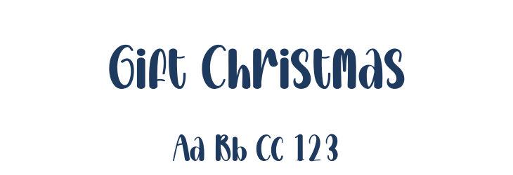 Gift Christmas Font Preview