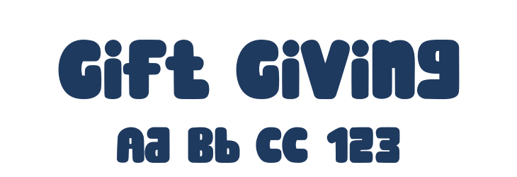 Gift Giving Font Preview