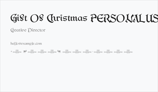 Gift Of Christmas PERSONAL USE Regular Business Card