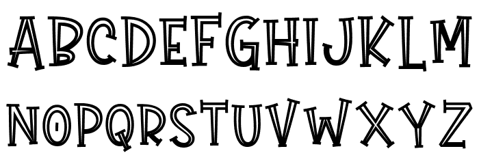 Gift Of Love Hollow Font LOWERCASE