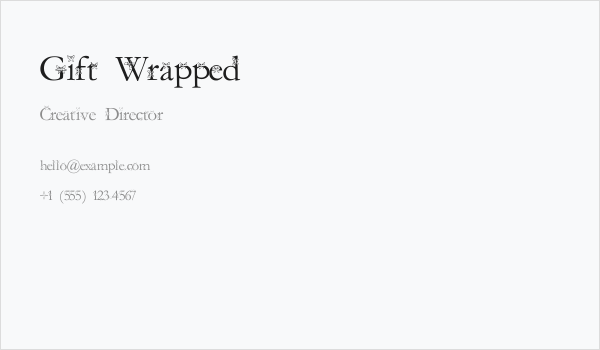 Gift Wrapped Business Card