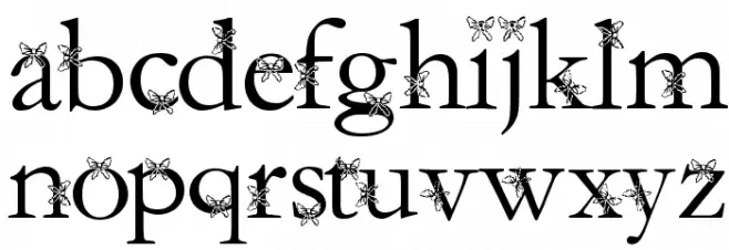 Gift Wrapped Schriftart Kleinbuchstaben