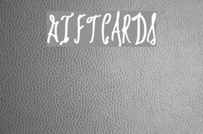 GiftCards Font examples