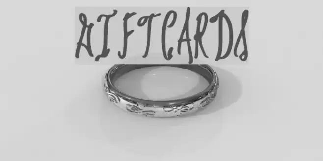 GiftCards Font examples