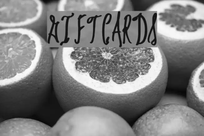 GiftCards Font examples