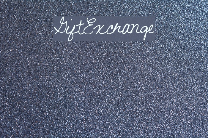 GiftExchange Font examples