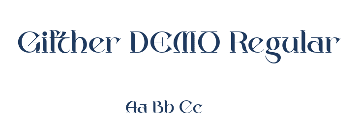 Gifther DEMO Regular Font Preview