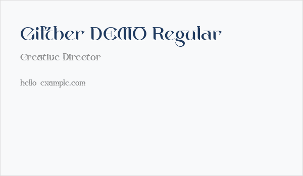 Gifther DEMO Regular Business Card