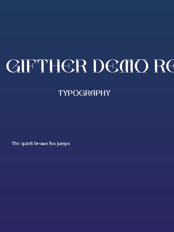 Gifther DEMO Regular Poster