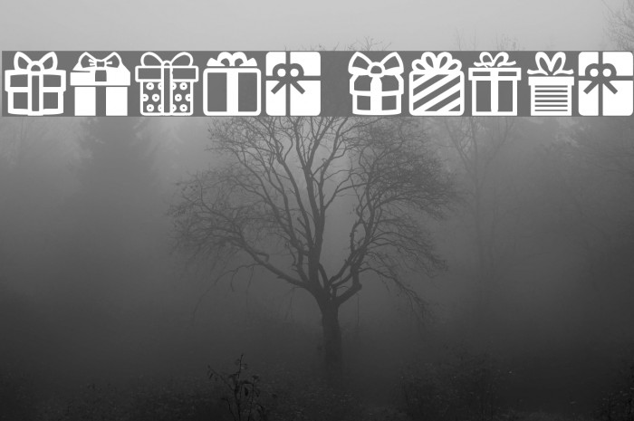 Gifts Icons Font examples