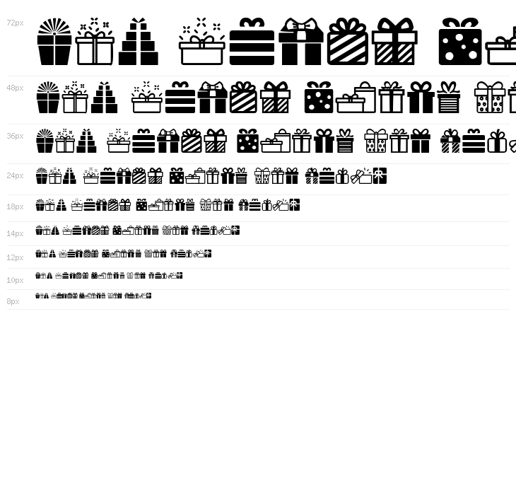 Gifts Icons Waterfall