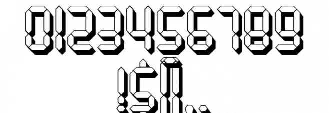 Gigabyte Hollow Regular Font OTHER CHARS