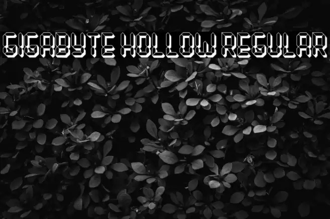 Gigabyte Hollow Regular Font examples