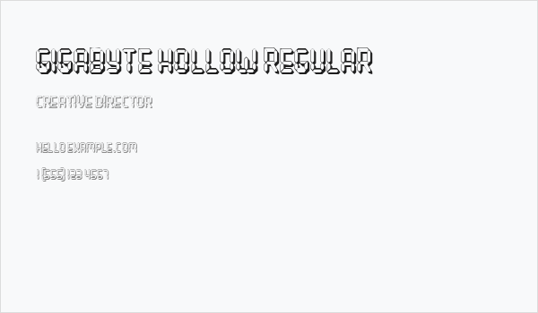 Gigabyte Hollow Regular Business Card