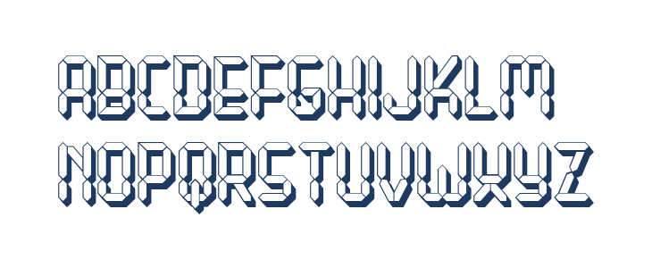 Gigabyte Hollow Regular Lowercase