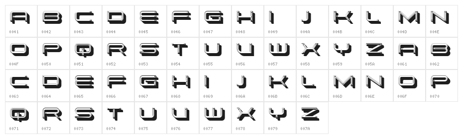 Gigamesh Regular Character Map