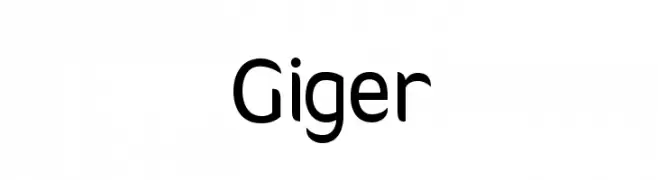 Giger  Frei Schriftart Herunterladen
