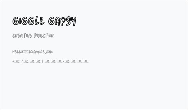 Giggle Gapsy Business Card