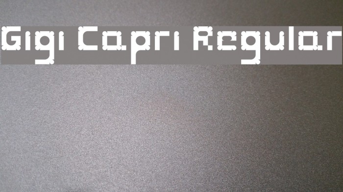 Gigi Capri Regular Font examples