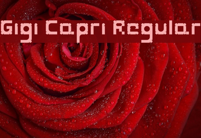 Gigi Capri Regular Font examples