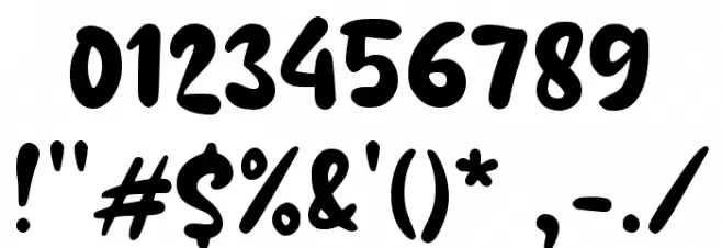 Gigi Putih Font OTHER CHARS