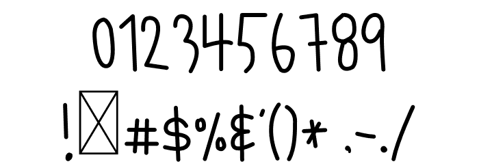 Gigihandwriting Шрифта ДРУГИЕ символов