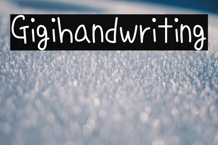 Gigihandwriting Example 1