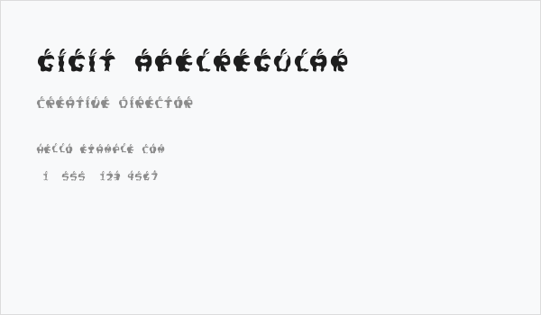 Gigit ApelRegular Business Card