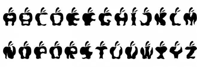 Gigit ApelRegular Font Litere mici