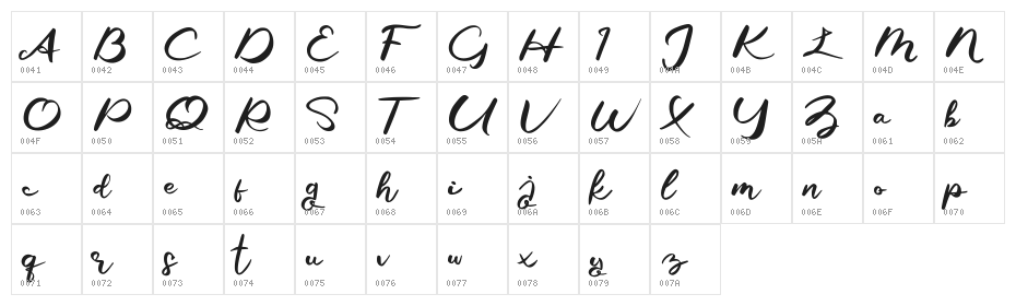 Giji FREE Character Map