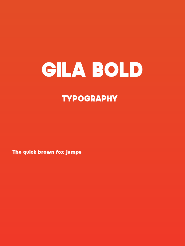 Gila Bold Poster